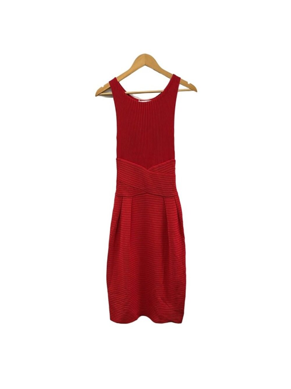 Dior Dress US 6 Red Crew Neck Sleeveless Long